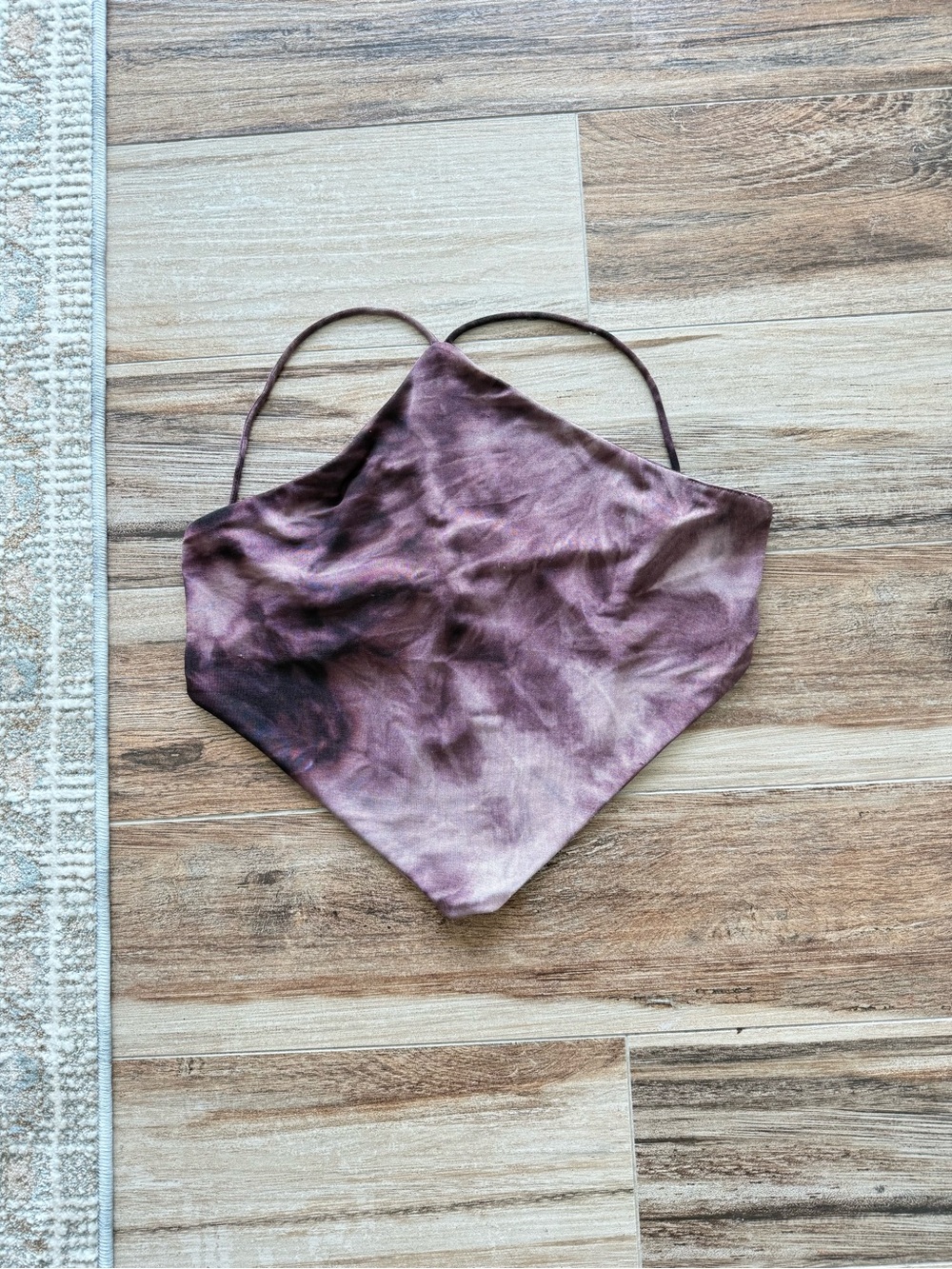 White Fox Tie Dye Bandana Top